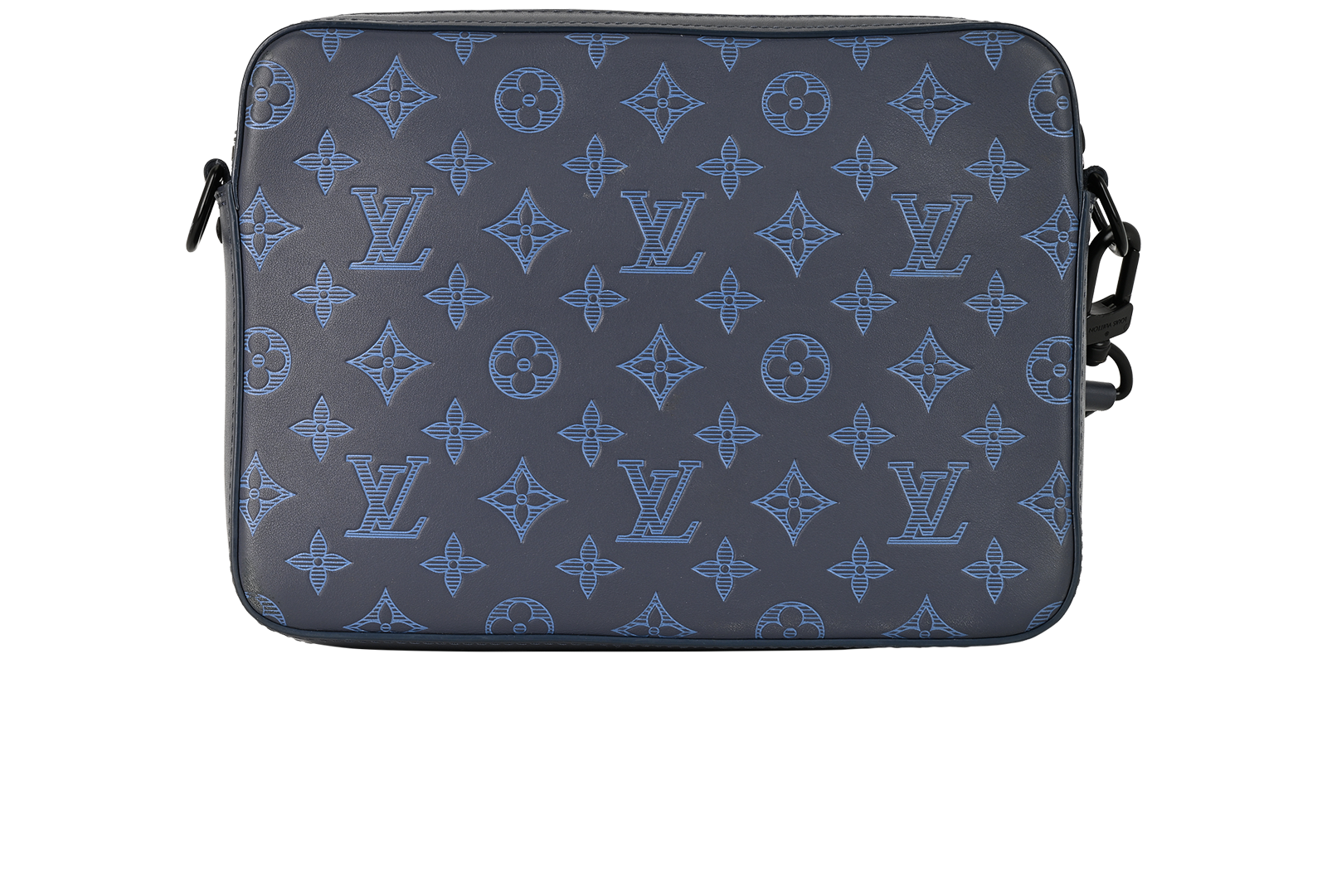 Duo Messenger, &pound;1,500, Handbags, Navy, Leather, Back view